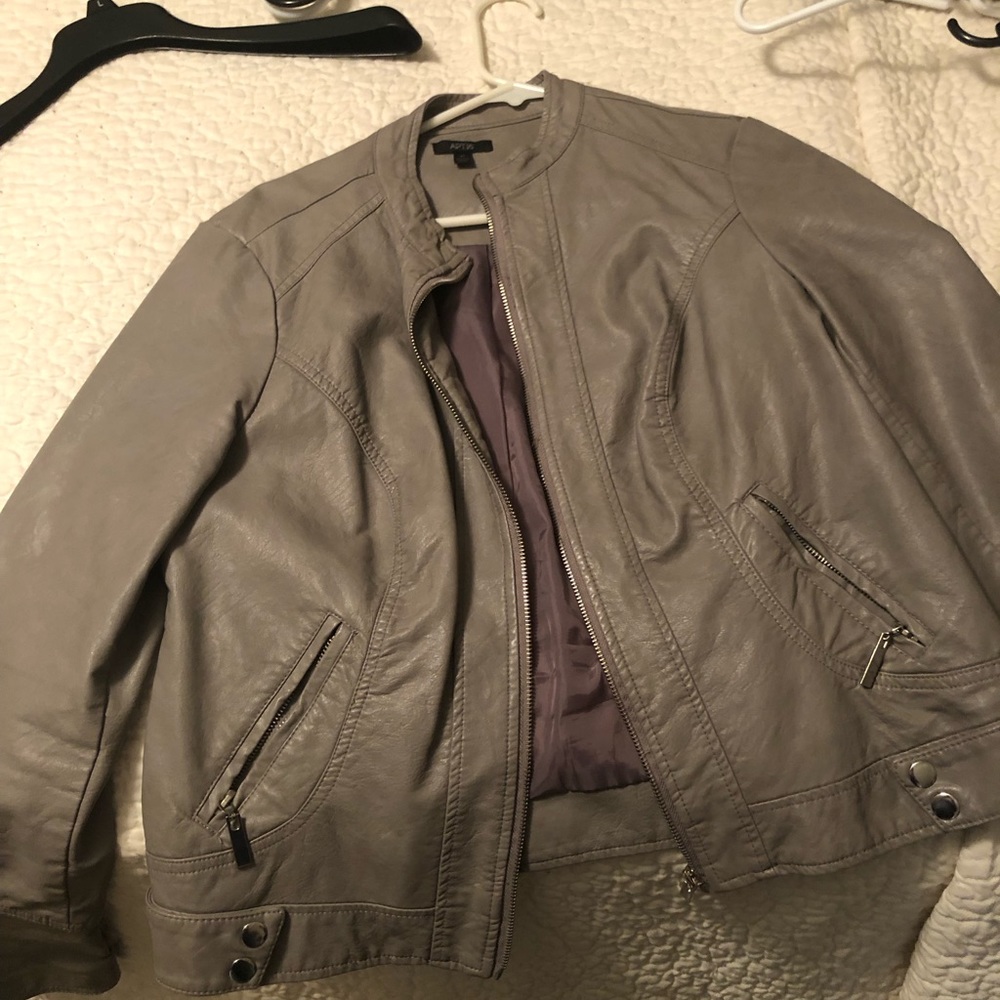 Faux leather jacket-